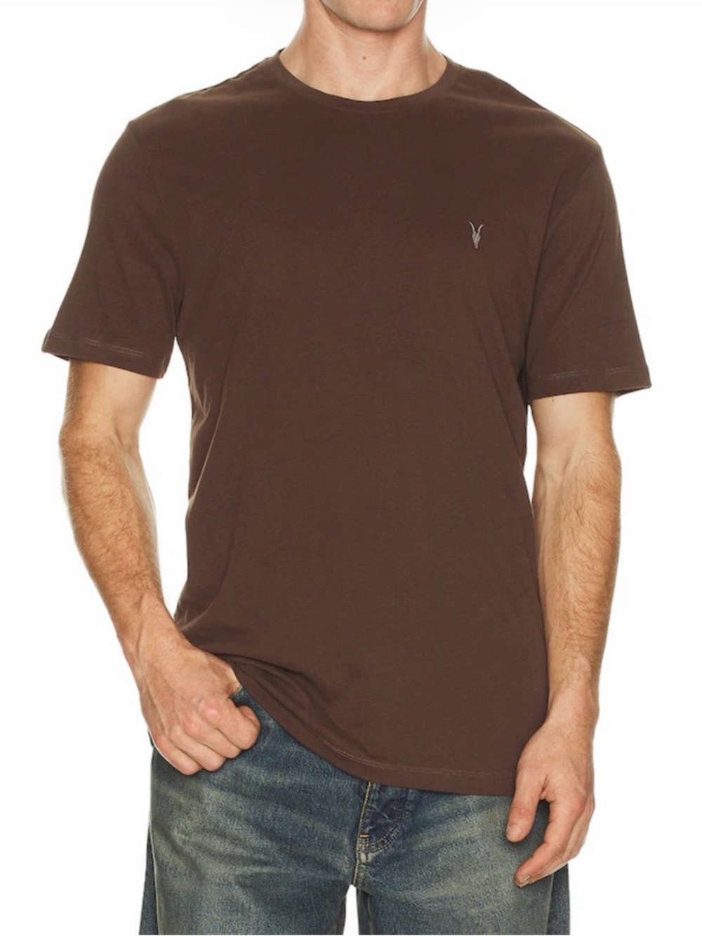 AllSaints Slim Fit Crewneck T-Shirt in Dusty Mauve